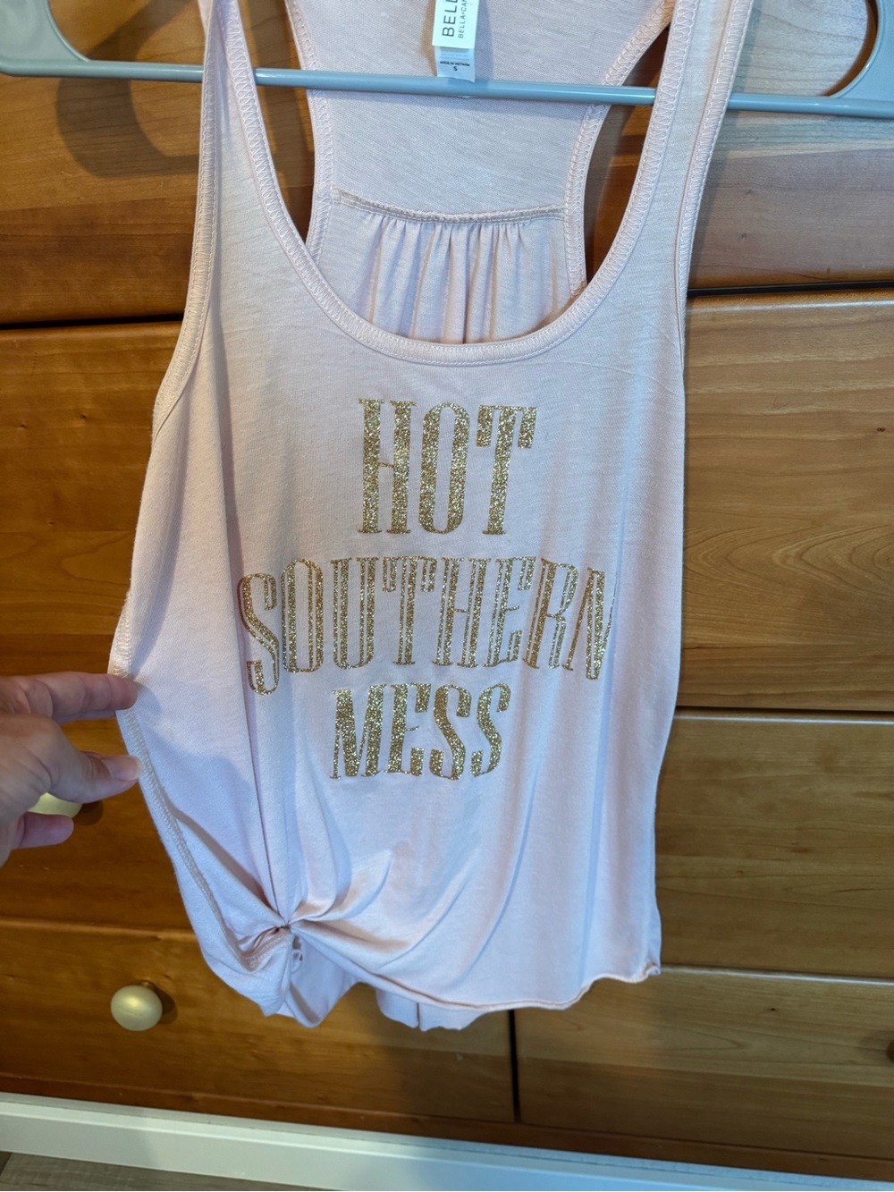 Country Festival "Hot Southern Mess" Glitter Tank Top